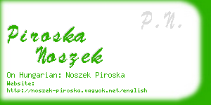 piroska noszek business card